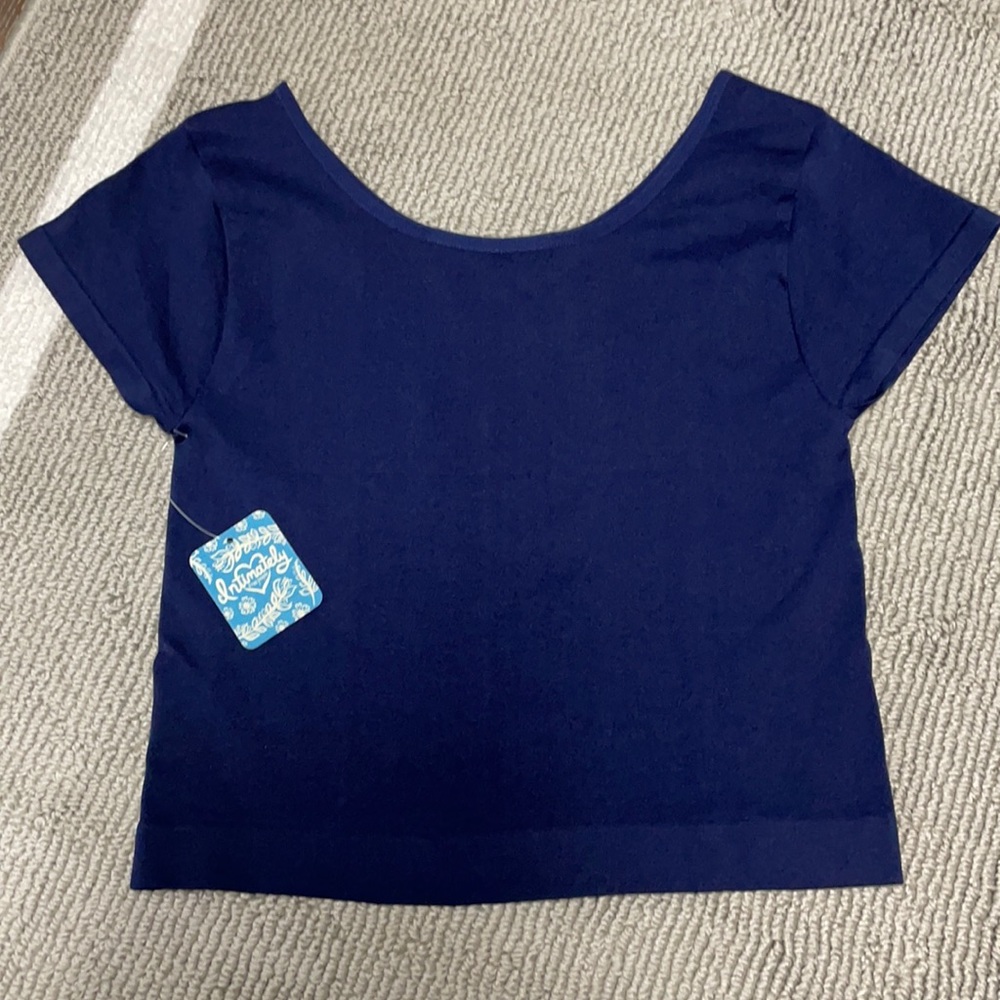 NWT! free people Navy Crop (XS/S)